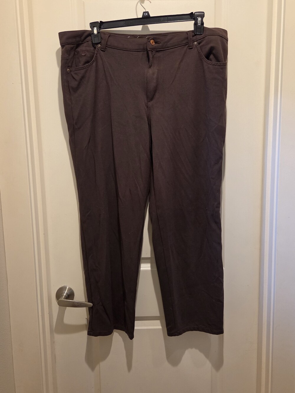 Gloria Vanderbilt Brown Boot Cut Pants with Studded Back Pockets